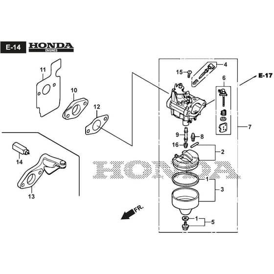 QUATTRO 16SH 4in1 - 2021 - 2L0432837/AT1 - Atco Rotary Mower Carburettor Diagram