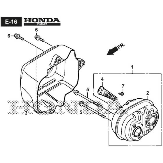 QUATTRO 16SH 4in1 - 2021 - 2L0432837/AT1 - Atco Rotary Mower Exhaust Muffler Diagram
