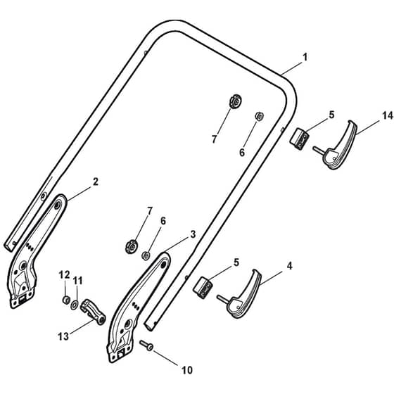QUATTRO 18 - 2021 - 299481027/AT3 - Atco Rotary Mower Handle Lower Diagram