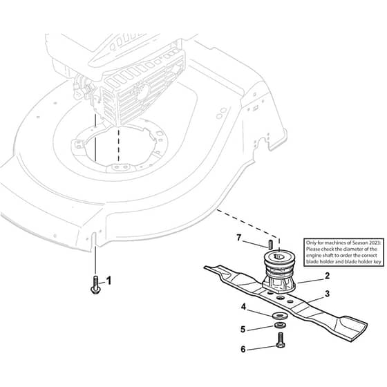 QUATTRO 18S - 2012-2014 - 299482027/AT2 - Atco Rotary Mower Blade Diagram