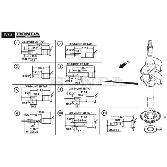 QUATTRO 19SH 4in1 - 2015-2018 - 294506837/AT5 - Atco Rotary Mower Crankshaft Diagram