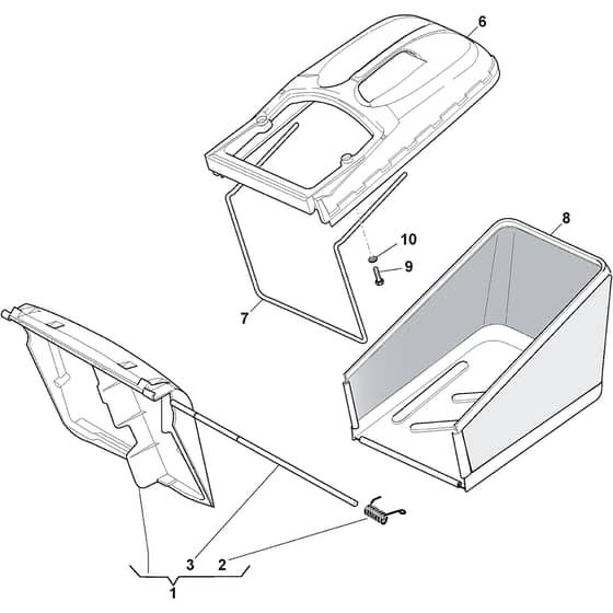 QUATTRO 21SA - 2014 - 292144027/AT4 - Atco Rotary Mower Grasscatcher Diagram