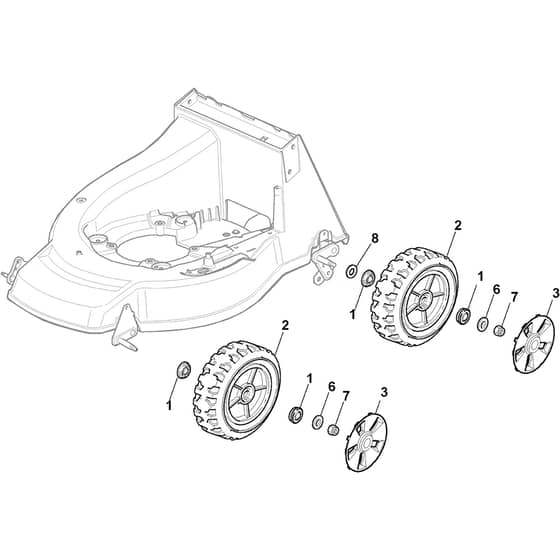 QUATTRO 21SA - 2014 - 292144027/AT4 - Atco Rotary Mower Wheels Diagram