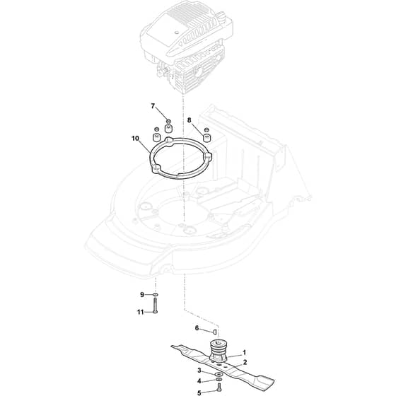 QUATTRO 21SA - 2016 - 292144027/AT6 - Atco Rotary Mower Blade Diagram