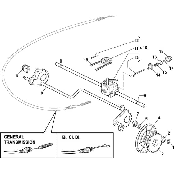 QUATTRO 21SAH - 2015 - 292144037/AT5 - Atco Rotary Mower Transmission Diagram