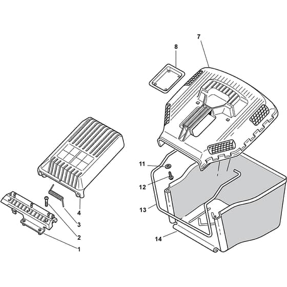 QUATTRO 22SA - 2013 - 292552027/AT3 - Atco Rotary Mower Grasscatcher Diagram