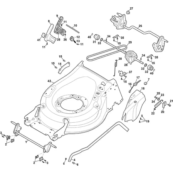 QUATTRO 22SH BBC 4in1 - 2018-2021 - 294568837/AT8 - Atco Rotary Mower Deck Diagram