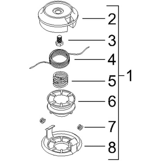 McCulloch Quattro 52 PM - 2008-02 - Shaft & Handle (2) Parts Diagram