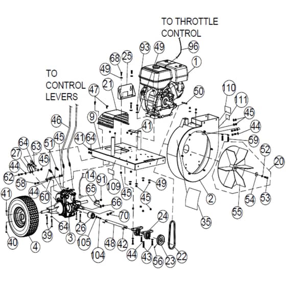 Billy Goat QV900HSP - QV900HSP Vacuum Main Diagram
