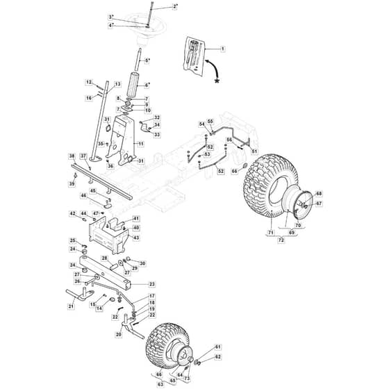 R27M - 2019 - 2T0050286/CAS - Mountfield Ride On Mower Steering Diagram
