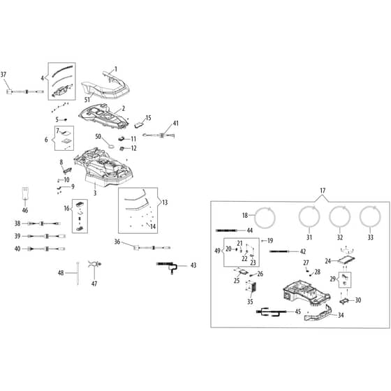 R 2000I -  - Efco Robot Mower Cover/Electrical parts Diagram