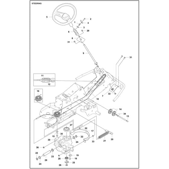 Husqvarna R 200iX - 970649901 - Steering
