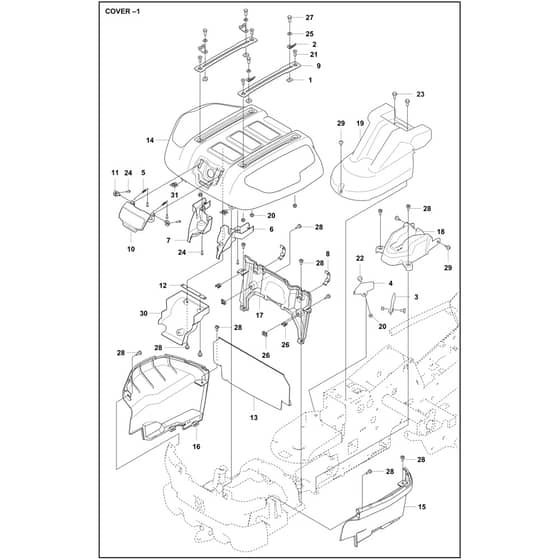 Husqvarna R 200iX - 970649901 - Cover 01