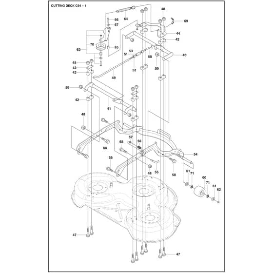 Husqvarna R 214C - 970519401 - 94Cm Cutting Deck 01