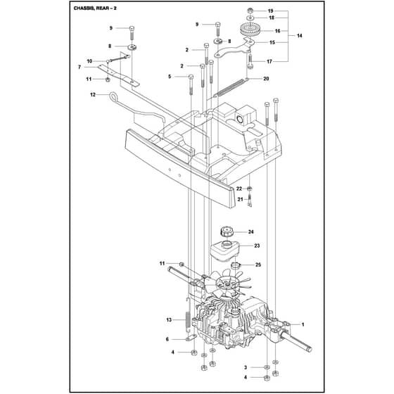 Husqvarna R 214C - 970519401 - Chassis Rear 02
