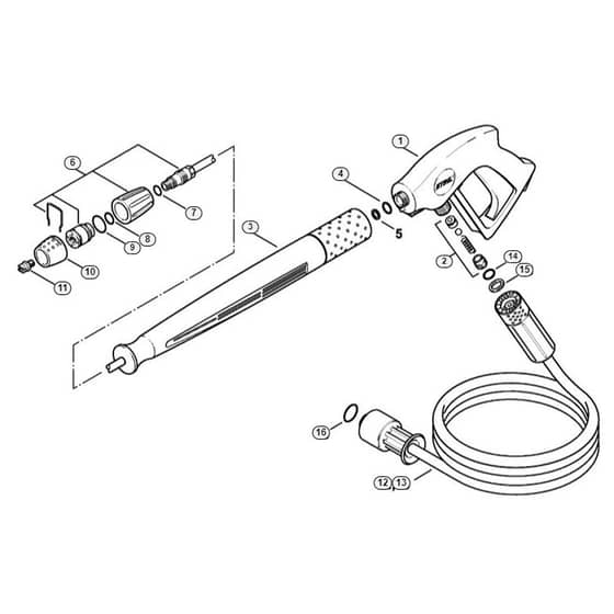 Genuine Stihl RB302 / G - Spray gun, Spray lance/wand