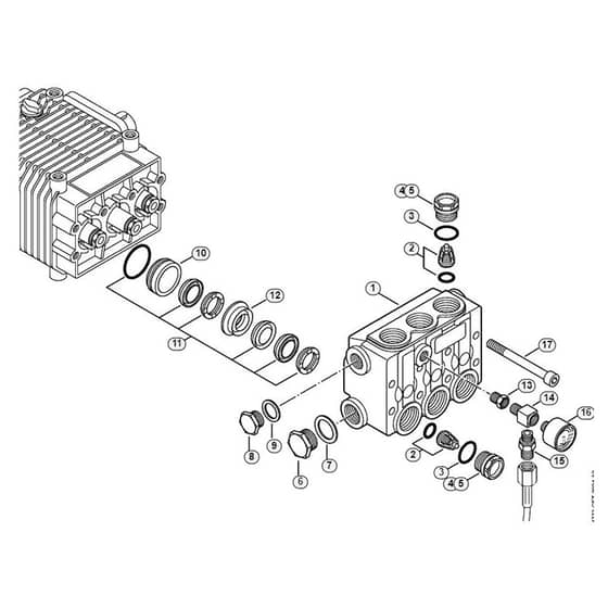 Genuine Stihl RB402 / D - Valve block