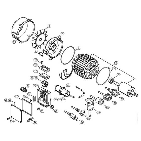 Genuine Stihl RE106 K - 4719 / A - Electric motor