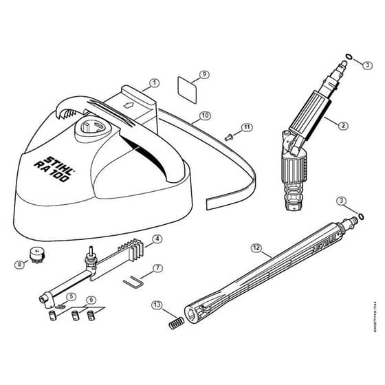Genuine Stihl RE106 K - 4737 / K - Surface Cleaner RA 100