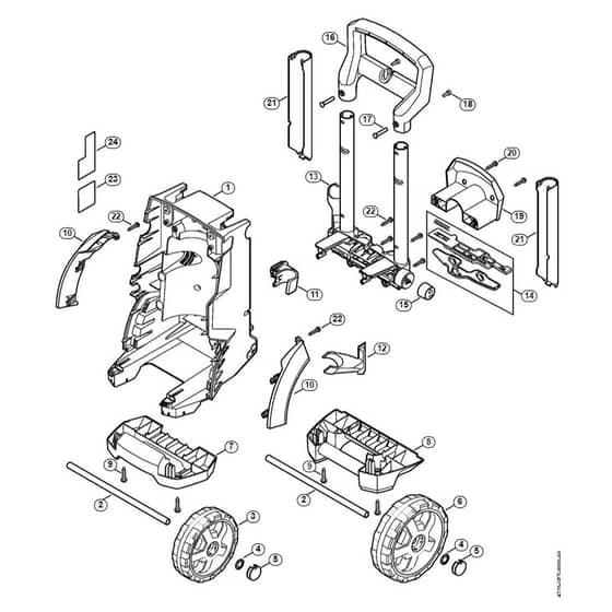 Genuine Stihl RE109 / C - Chassis