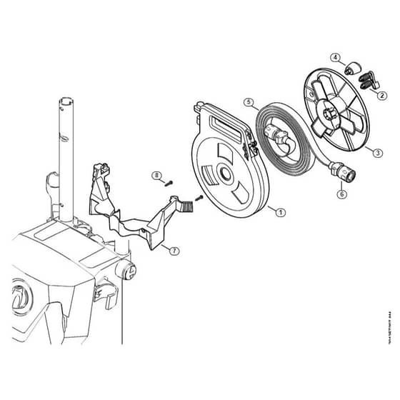 Genuine Stihl RE109 / K - Flat hose with reel  06/2019
