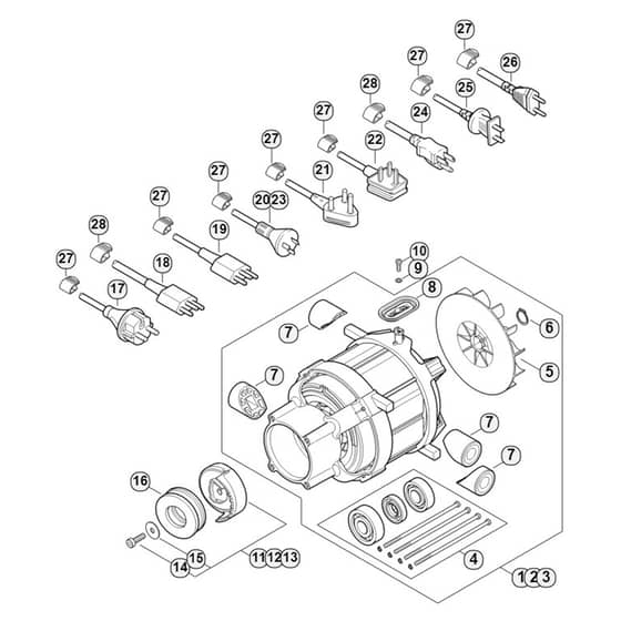 Genuine Stihl RE110 / B - Electric motor, Connecting cable
