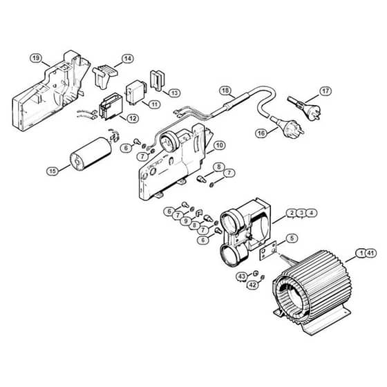 Genuine Stihl RE110 K / B - Electric motor, Pedal switch