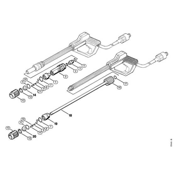 Genuine Stihl RE120 K / P - Spray head, spray lance/wand (24.92), (13.91)