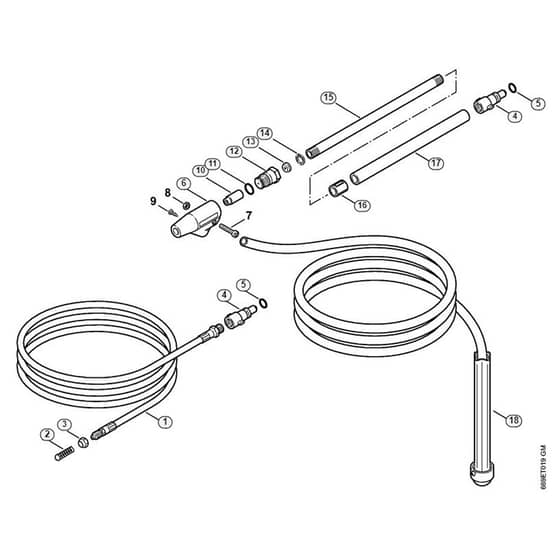 Genuine Stihl RE127 PLUS / K - Pipe cleaning kit, Wet sand jet-stream kit