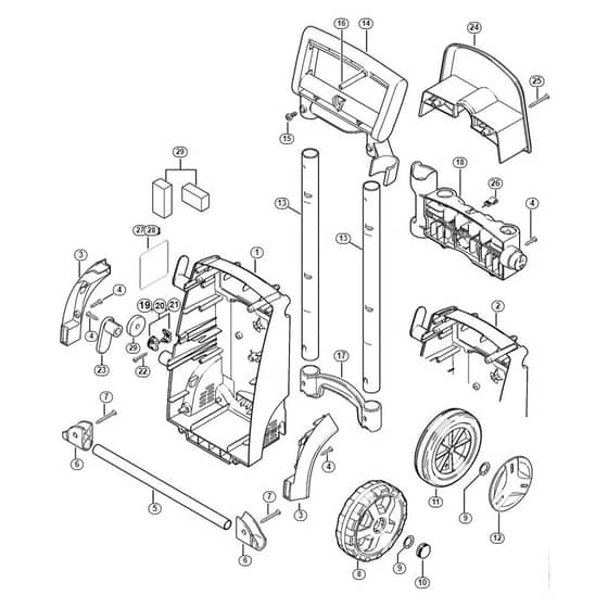 Genuine Stihl RE128 PLUS / C - Chassis