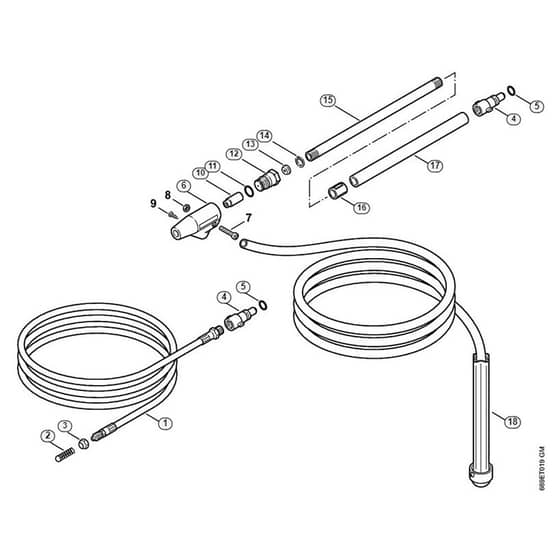 Genuine Stihl RE141 K / M - Pipe cleaning kit, Wet sand jet-stream kit