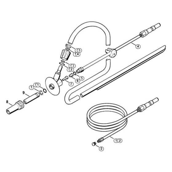 Genuine Stihl RE271 / O - Pipe cleaning kit, Wet sand jet-stream kit
