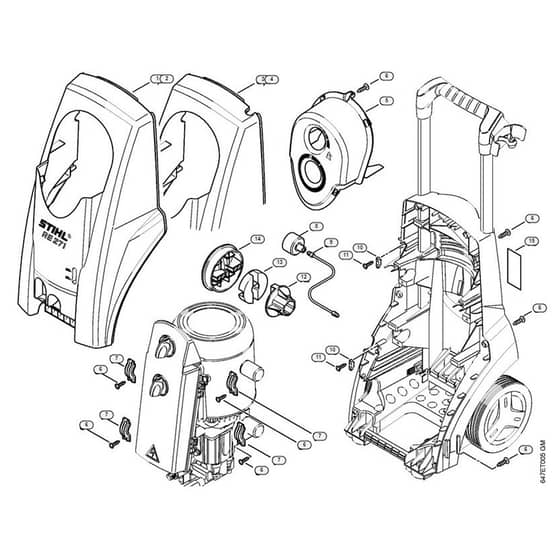 Genuine Stihl RE271 PLUS / G - Machine cover