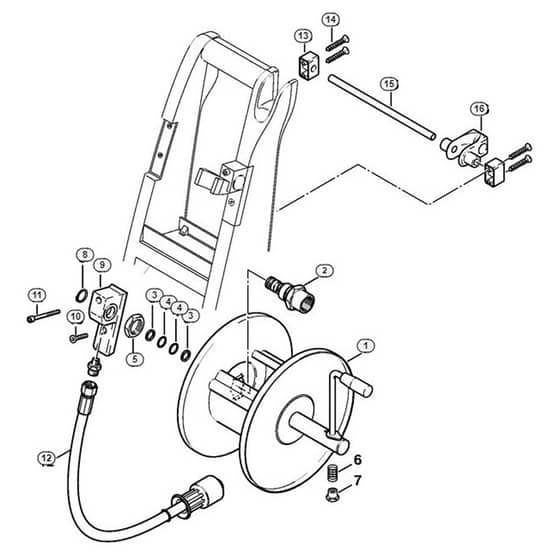 Genuine Stihl RE360 K PLUS / L - Hose reel