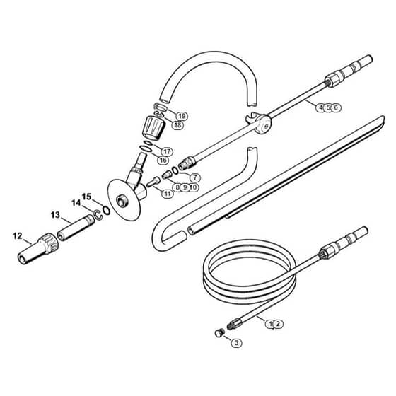 Genuine Stihl RE361 / Q - Pipe cleaning kit, Wet sand jet-stream kit