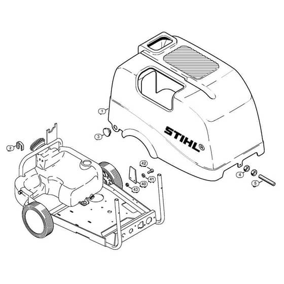 Genuine Stihl RE530 W / T - Machine cover