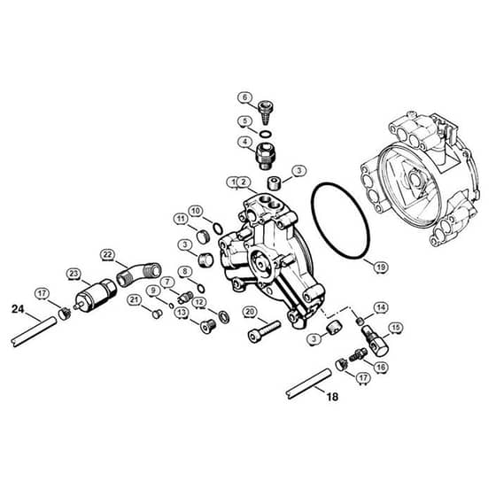 Genuine Stihl RE560 W / C - Pump cover