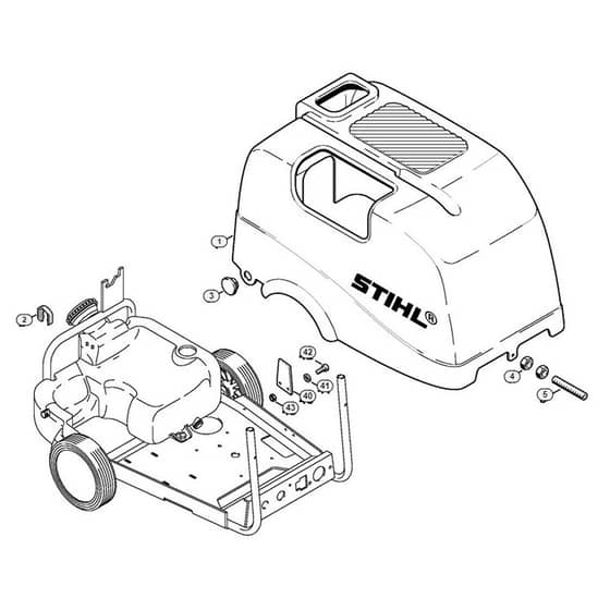 Genuine Stihl RE560 W / T - Machine cover