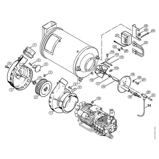 Genuine Stihl RE580 W / G - Burner