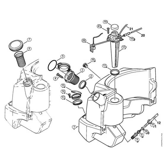 Genuine Stihl RE661 / N - Fuel tank