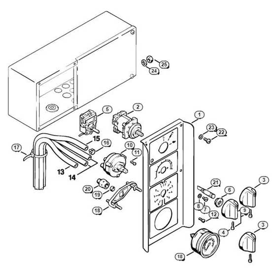 Genuine Stihl RE830 W / J - Instrument panel