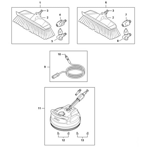 Stihl RE90 - Accessories Re 80 - 170 Plus 02 - Parts Diagram