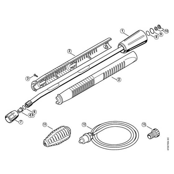 Genuine Stihl RE920 KM / H - Spray lance/wand