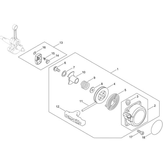RECOIL STARTER PULLY