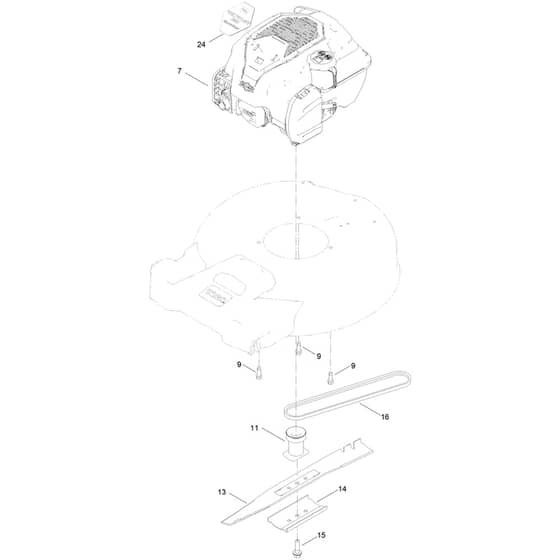 Toro Recycler S53VST 53cm - 21753 (400000000 - 414899999) Engine and Blade