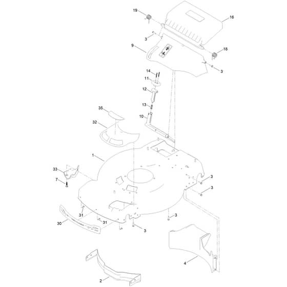 Toro Recycler S55A 55cm - 21771 (412000000 - 412999999) Housing
