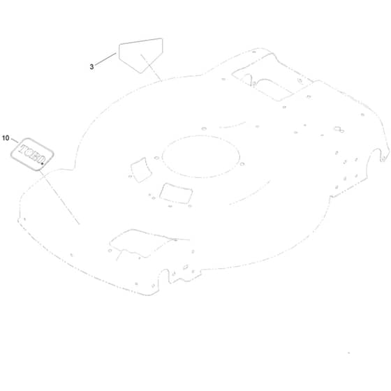 Toro Recycler S55A 55cm - 21771 (413000000 - 999999999) Decal