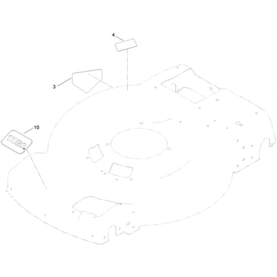 Toro Recycler S55ABC 55cm - 21772 (410000000 - 411999880) Decal