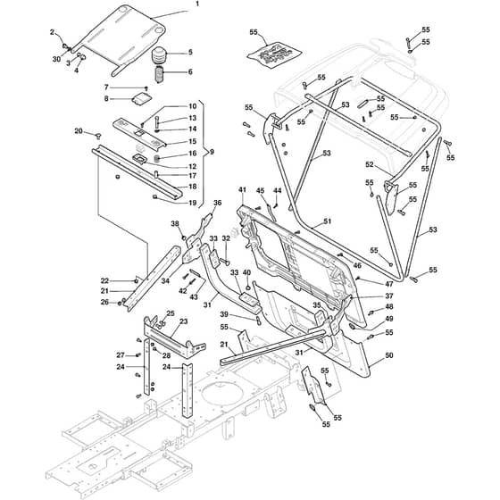 Rider 27 H - 2013-2020 - 2T0075247/AT3 - Atco Ride On Mower Frame Diagram