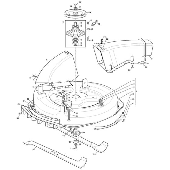 Rider 72M - 2020-2023 - 2T0110483/MC - Mountfield Ride On Mower 72cm Deck Diagram